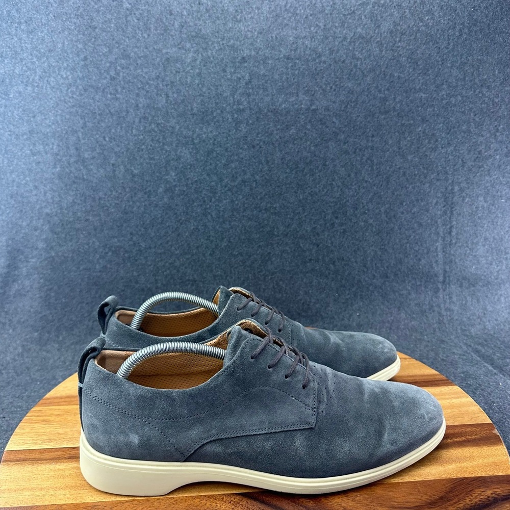 Amberjack The Original Gray Slate Derby Suede Formal Lace Up Oxfords Shoes 10.5